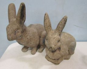 Two Peters Pottery Rabbits