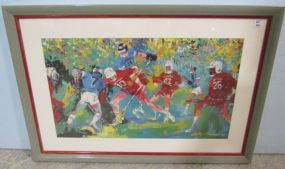 Leroy Neiman Cornell Lacrosse Framed Print