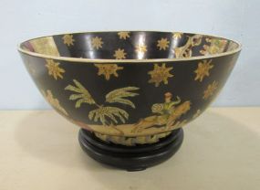 Chinese Hand Painted Bowl with Stand