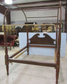 Antique Mahogany Four Poster Canopy Bed