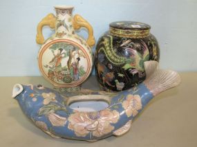 Group of Porcelain Asian Design Decor Pottery
