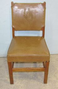 Side Chair with Stitched Horse Shoes