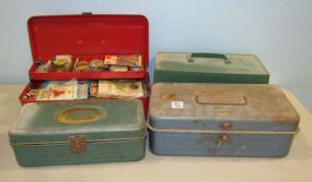 Four Tackle Boxes with Lures