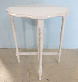 Painted White Four Leg Side Table