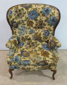 Vintage Wing Back Upholstered Arm Chair