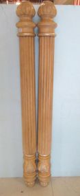 Pair of Decor Wood Columns