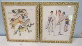 Pair of Framed Norman Rockwell Prints