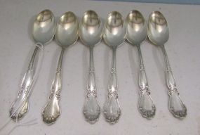 Vintage Set of Six Whitlock Sterling Dessert Spoons
