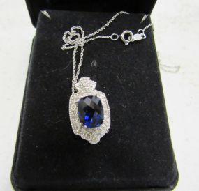 Sapphire Pendant with Necklace
