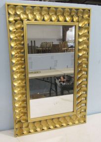 Metal Gold Circles Framed Mirror