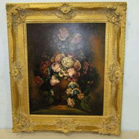 Ornate Framed Floral Giclee Painting