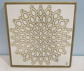 White Wood Carved Wall Art