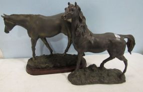 Two Resin Horse Statues