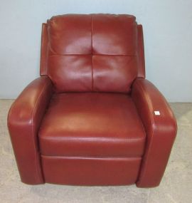 Red Faux Leather Recliner