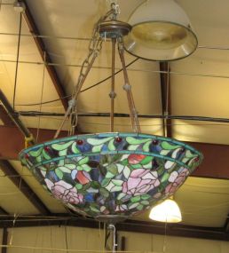 Multi Color Leaded Glass Hanging Fixture
