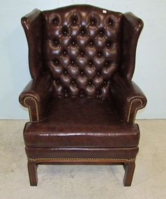 Leathercraft Tufted Wing Back Chair