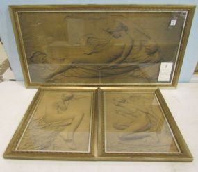 Three Triptych Psyche and Cupid Prints