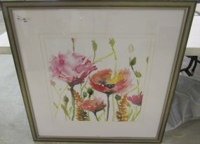 Large Watercolor Print Blooms and Buds