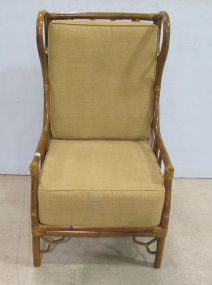 Bamboo Style Wing Back Chair