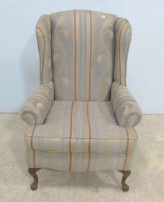 Upholstered Wing Back Arm Chair