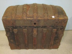 Dome Top Antique Streamer Trunk