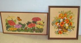 Two Needlepoint Art Pieces
