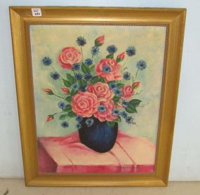 Carolyn Hurst Painting of Vase with Flowers