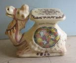 Hand Painted Ceramic Camel Plant Stand