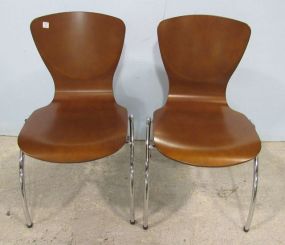 Pair of Kimbal Wood Chairs