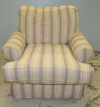 Striped Upholstered Rocking Chair