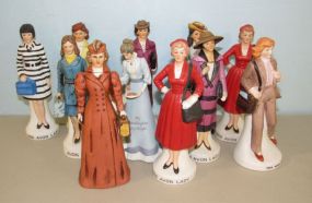 Ten Avon Decanters, Figurines, and Thomas Kinkade Figurine