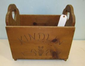 Wood Kindlin Storage Box