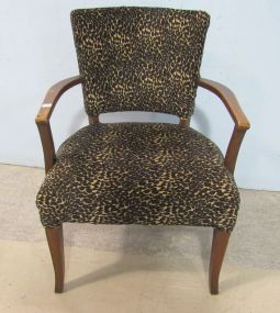 Vintage Leopard Print Arm Chair