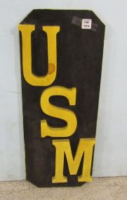 USM Wood 3D Lettering Sign