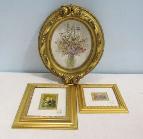 Three Gold Framed Pictures