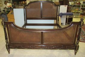 Modern French Style Cane Back King Size Bed