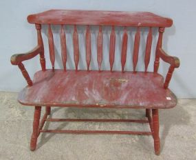 Painted Colonial Style Bench