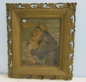 Antique St. Joseph and Child Framed Print