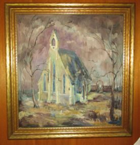 Elsie Mangum Oil Painting of  Chapel of the Cross