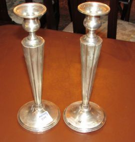 Pair of Sterling Weighted Candle Holders