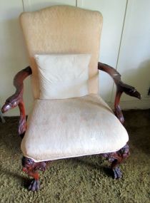 Early 20th Century Eagles Leather Library Chairs Armchair