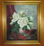 Elsie Mangum Oil Painting of Magnolias