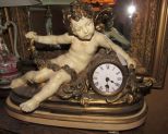 Francois Moreau French figural mantle clock