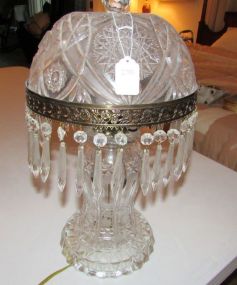 Press Glass Hurricane Lamp