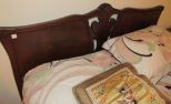 Vintage Mahogany Ball-n-Claw Double Bed