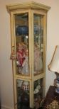Painted French Provincial Display Cabinet