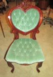 Victorian Style Heart Back Side Chair
