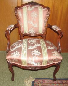 Carved French Style Arm Chair