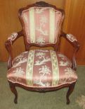 Carved French Style Arm Chair