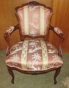 Carved French Style Arm Chair